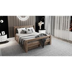 Ninnimo Arya Çift Kişilik 160x200 Yatak Uyumlu Çekmeceli Çırağan Karyola