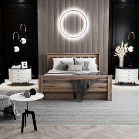 Ninnimo Arya Çift Kişilik 160x200 Yatak Uyumlu Çekmeceli Çırağan Karyola