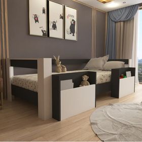 Ninnimo M1-41 Montessori 90x190 cm Antrasit Beyaz Karyola
