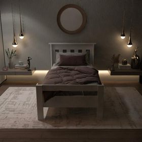 Ninnimo MSTY-1 Still Tek Kişilik Mdf Beyaz 100x200 cm Genç Karyola