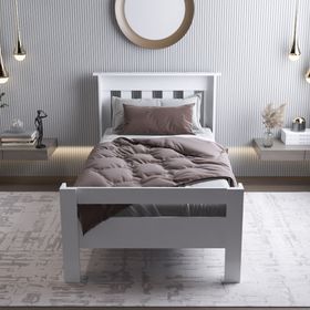 Ninnimo MSTY-1 Still Tek Kişilik Mdf Beyaz 100x200 cm Genç Karyola