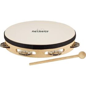 Nino NINO26 Headed Wood 10 Inch Tambourine