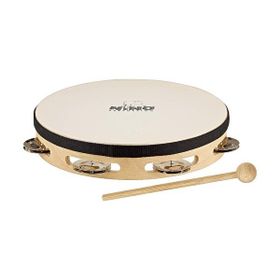 Nino NINO26 Headed Wood 10 Inch Tambourine