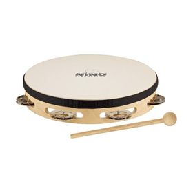 Nino NINO26 Headed Wood 10 Inch Tambourine
