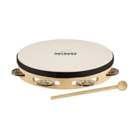Nino NINO26 Headed Wood 10 Inch Tambourine