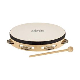 Nino NINO26 Headed Wood 10 Inch Tambourine