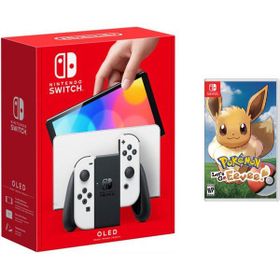 Nintendo Switch OLED Beyaz Oyun Konsolu + Pokemon Let's Go Eevee! Oyun