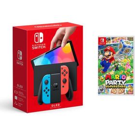 Nintendo Switch OLED Kırmızı Mavi Oyun Konsolu + Mario Party Superstars Oyun