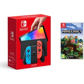 Nintendo Switch OLED Kırmızı Mavi Oyun Konsolu + Minecraft Oyun