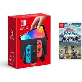 Nintendo Switch OLED Kırmızı Mavi Oyun Konsolu + Pokemon Legends Arceus Oyun