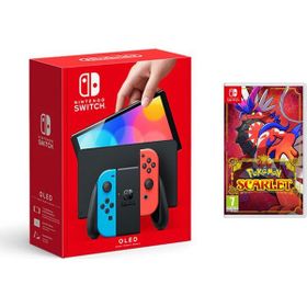 Nintendo Switch Oled Kırmızı Mavi Oyun Konsolu + Pokemon Scarlet Oyun