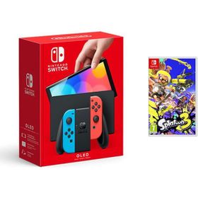 Nintendo Switch Oled Kırmızı Mavi Oyun Konsolu + Splatoon 3 Oyun