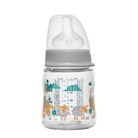 Nip Wide Neck Bottle 120 ml Mavi Antikolik Cam Erkek Biberon