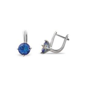 Nipora Mistik Topaz Taşlı Oval Tasarım 925 Ayar Gümüş Kadın Küpe