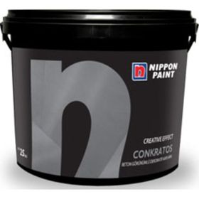 Nippon Conkratos Brüt Beton Görünümlü Renkli Sıva Gri 25 kg Boya