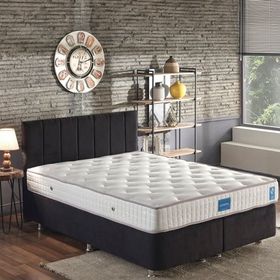 Niron 100x200 cm Juliette Lüks Yatak Seti Tam Ortopedik Yatak Tek Kişilik Baza Başlık Takımı