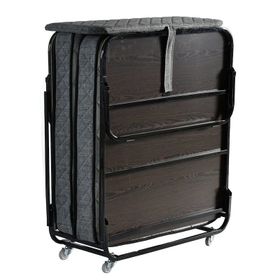 Niron 90x200 cm Otel Katlanır Tek Kişilik Yaylı Yatak ve Karyola