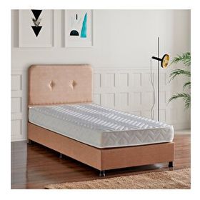 Niron Budget Seti 90x190 cm Tek Kişilik Yatak Baza Başlık Takımı