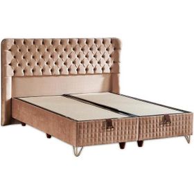 Niron Elegance 100x200 cm Tek Kişilik Krem Babyface Kumaş Baza ve Başlık Takımı