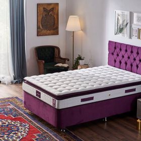 Niron Purple 120x200 Tek Kişilik Pedli Yatak Full Ortopedik Yaylı Yatak
