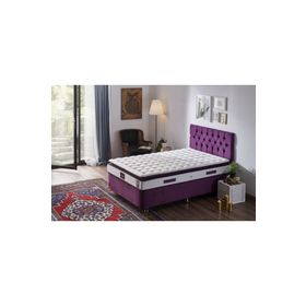 Niron Purple 90x190 CM Tek Kişilik Pedli Yatak Full Ortopedik Yaylı Yatak