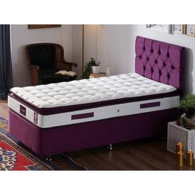 Niron Purple 90x190 CM Tek Kişilik Pedli Yatak Full Ortopedik Yaylı Yatak