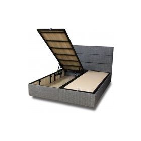 Niron Silver Baza ve Başlık Seti 160x200 cm Çift Kişilik Kaydırmaz Kumaşlı Gri Keten Baza ve Başlığı