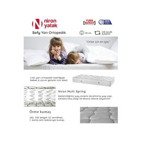 Niron Sofy 150x200 CM Yarı Ortopedik Çift Kişilik Yatak