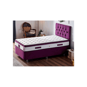 Niron Violet Yatak Seti 100x200 cm Tek Kişilik Yatak Baza Başlık Takımı