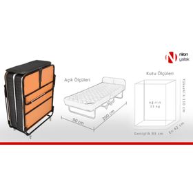 Niron Xl 90x200 Katlanır Ortopedik Yatak ve Karyola