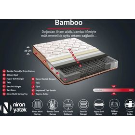 Niron Yatak Bamboo 80X180 CM Tek Kişilik Tam Ortopedik Orta Sert Yaylı Yatak