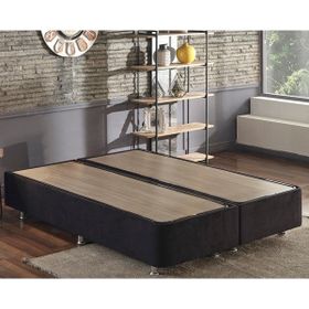 Niron Yatak Ela 180x200 cm Çift Kişilik Sandıklı Siyah Kumaş Baza