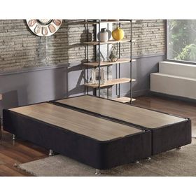 Niron Yatak Ela 180x200 cm Çift Kişilik Sandıklı Siyah Kumaş Baza