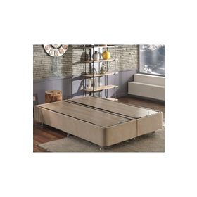 Niron Yatak Ela 200x200 cm Çift Kişilik Sandıklı Sütlü Kahve Kumaş Baza