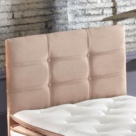 Niron Yatak Polo 90 cm Sütlü Kahve Kumaş Tek Kişilik Yatak Başlığı