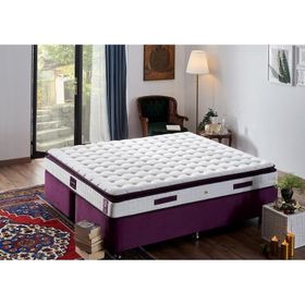 Niron Yatak Purple 140X190 cm Çift Kişilik Pedli Yaylı Yatak