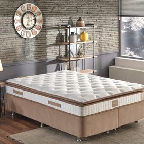 Niron Yatak Queen Pedli Lüks Tam Ergonomik Orta Sert 160x200 cm Yatak