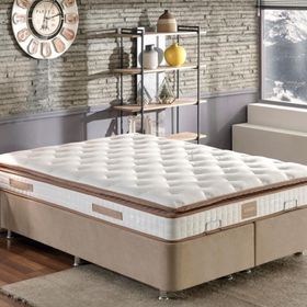 Niron Yatak Queen Pedli Lüks Tam Ergonomik Orta Sert 160x200 cm Yatak