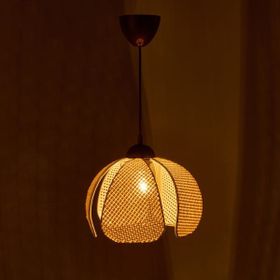 Nisa Luce 70x30x30 cm Krem Eskitme Biyeli Papatya Hasır Sarkıt