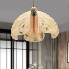 Nisa Luce 70x30x30 cm Krem Eskitme Biyeli Papatya Hasır Sarkıt
