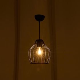 Nisa Luce Burgaz Siyah 65x20x20 cm Modern Tekli Avize