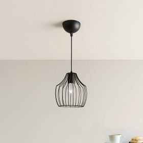 Nisa Luce Burgaz Siyah 65x20x20 cm Modern Tekli Avize