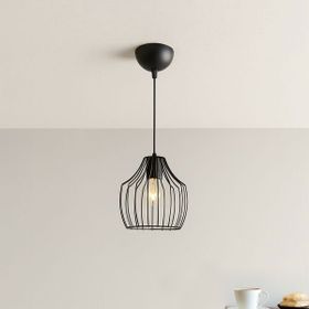 Nisa Luce Burgaz Siyah 65x20x20 cm Modern Tekli Avize