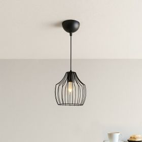 Nisa Luce Burgaz Siyah 65x20x20 cm Modern Tekli Avize