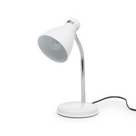 Nisa Luce Modern Krom Spiralli Beyaz Masa Lambası