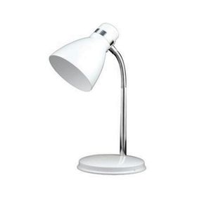 Nisa Luce Modern Krom Spiralli Beyaz Masa Lambası