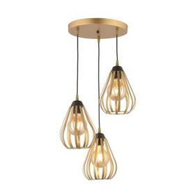 Nisa Luce Sare 3'lü Antik Metal Avize