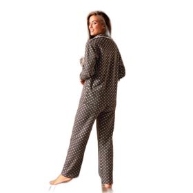 Nisanca Füme Kışlık Welsoft Peluş Polar Düğmeli Pijama Takımı