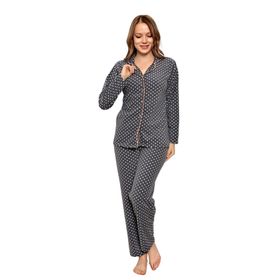 Nisanca Füme Kışlık Welsoft Peluş Polar Düğmeli Pijama Takımı