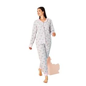 Nisanca Kışlık Welsoft Peluş Polar Düğmeli Gri Kadın Pijama Takımı